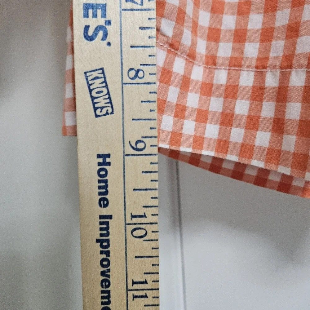 Polo Ralph Lauren Shorts Mens 36 Orange Suffield Gingham Check Cotton Preppy
